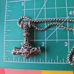 Thor's Hammer Pendant Necklace in Stainless Steel