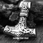 Viking Thor's Raven Mjolnir Pendant Necklace 30 Inch