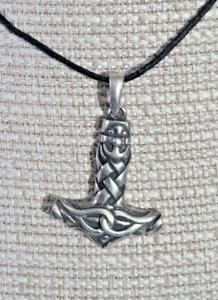 Viking Thor's Hammer Pewter Pendant Necklace