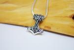 Viking Thor's Hammer Mjolnir Sterling Silver Necklace