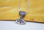 Viking Thor's Hammer Mjolnir Sterling Silver Necklace