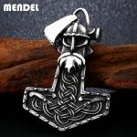 Stainless Steel Viking Thor’s Hammer Pendant Necklace