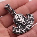 Men's Silver Viking Mjolnir Pendant Necklace