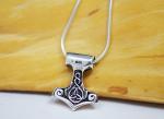 Viking Thor's Hammer Mjolnir Sterling Silver Necklace