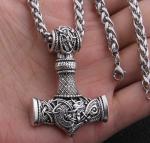 Men's Stainless Steel Viking Thor's Hammer Necklace