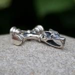 Viking Wolf Cross Necklace in 925 Silver