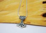Viking Thor's Hammer Mjolnir Sterling Silver Necklace
