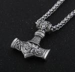 Men's Stainless Steel Viking Thor's Hammer Necklace