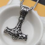 Men's Stainless Steel Viking Thor's Hammer Necklace