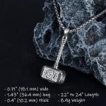 Men's Women's Black Obsidian Thor's Hammer Necklace