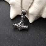 Men's Stainless Steel Viking Thor's Hammer Necklace