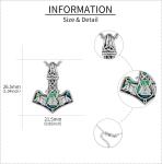 Thor's Hammer Necklace - Sterling Silver Mjolnir Pendant