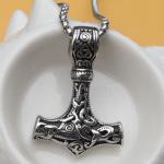 Men's Stainless Steel Viking Thor's Hammer Necklace