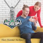 Thor's Hammer Necklace - Sterling Silver Mjolnir Pendant