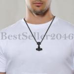 Large Viking Thor's Hammer Necklace for Men