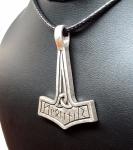 Viking Thor Mjolnir Hammer Rune Pendant Necklace