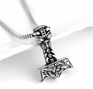 Viking Thor's Hammer Mjolnir Pendant Necklace