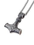 Mjolnir Pendant Necklace - Stainless Steel Viking Jewelry