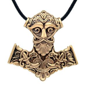 Mjolnir Pendant with Dryad Design – Norse Jewelry