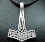 Viking Thor Mjolnir Hammer Rune Pendant Necklace