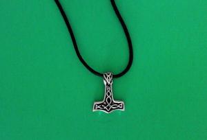 Thor's Hammer Pewter Pendant Necklace - Mjolnir