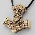 Mjolnir Pendant with Dryad Design – Norse Jewelry