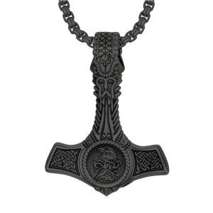 Thors Hammer Necklace with Celtic Knot Design
