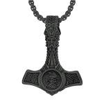 Thors Hammer Necklace with Celtic Knot Design