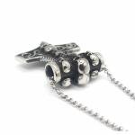 Viking Thor's Hammer Necklace with Skull Pendant