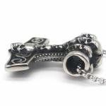 Viking Thor's Hammer Necklace with Skull Pendant