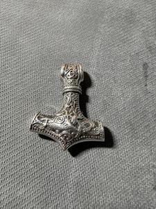 Sterling Silver Thor Hammer Necklace Mjolnir Pendant