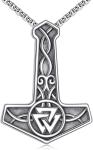 Mjolnir Thor's Hammer Pendant Necklace in Silver