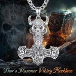 Norse Mjolnir Thor's Hammer Pendant Necklace