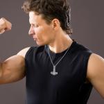 Mjolnir Thor's Hammer Pendant Necklace in Silver