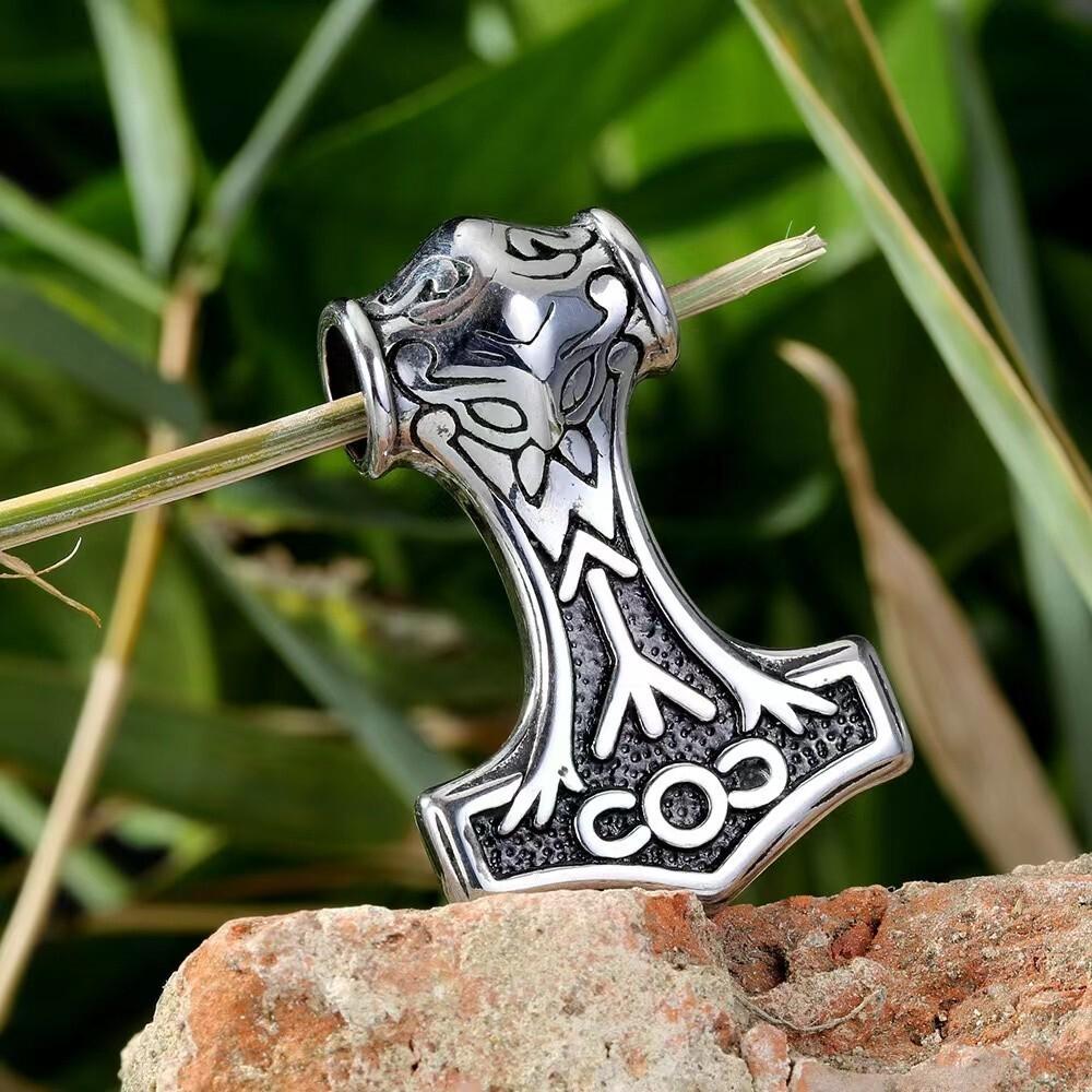Viking Thor's Hammer Pendant Necklace for Men