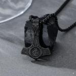 Thors Hammer Necklace with Celtic Knot Design