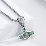 Thor's Hammer Necklace in Sterling Silver