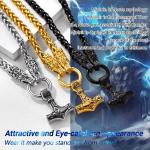 Viking Thor Hammer and Axe Jewelry Set