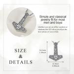 Mjolnir Thor's Hammer Pendant Necklace in Silver