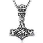 Viking Thor Hammer Necklace in Sterling Silver
