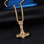 Viking Mjolnir Hammer Pendant Necklace