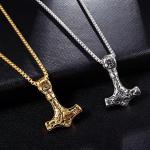 Viking Mjolnir Hammer Pendant Necklace