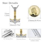 Thor Hammer Necklace in 925 Sterling Silver