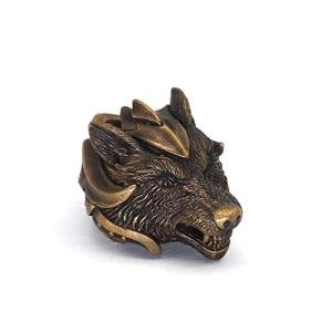 Viking Wolf Head Beads for Bracelets and Hair