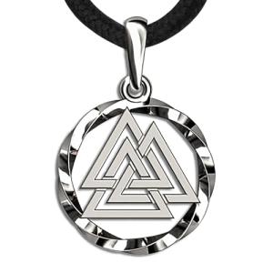 Valknut Viking Necklace - Sterling Silver Pendant