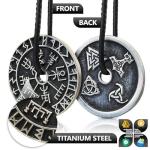 Double-Sided Viking Necklace with Norse Symbols