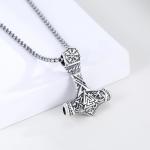 Viking Thor Hammer Necklace in Sterling Silver