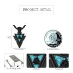 Black Viking Arrow Urn Necklace in Sterling Silver