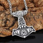 Viking Thor Mjolnir Pendant Necklace with Gift Bag