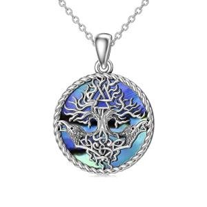 Valknut Tree of Life Sterling Silver Necklace